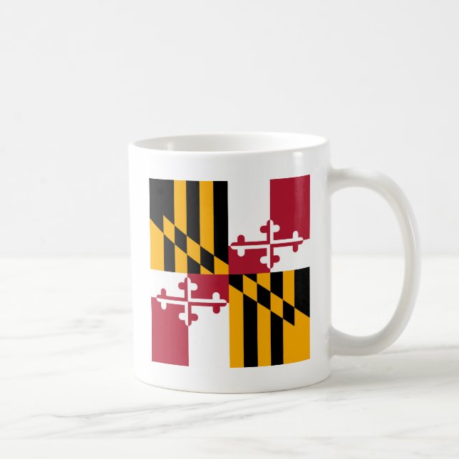 Maryland State Flag Stylish Display Coffee Mug (Right)