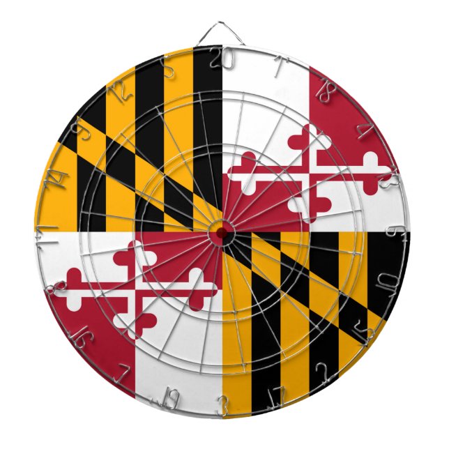 Maryland State Flag Stylish Graphic Dartboard (Front)