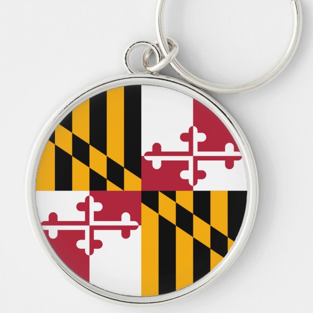 Maryland State Flag Stylish Graphic Key Ring (Front)