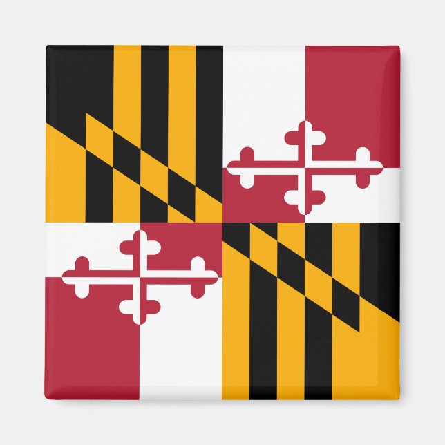 Maryland State Flag Stylish Graphic Magnet (Front)