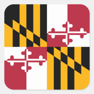 Maryland State Flag Stylish Graphic Square Sticker