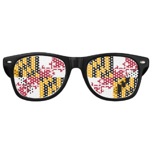 Maryland State Flag Stylish Retro Sunglasses