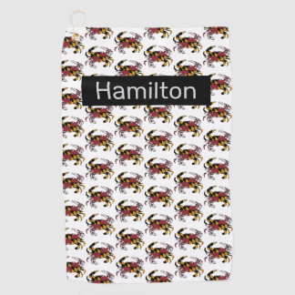 Maryland State Flag Swag Blue Crab  Golf Towel