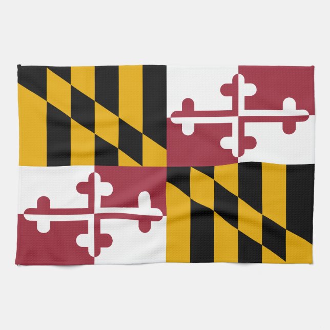 Maryland State Flag Tea Towel (Horizontal)