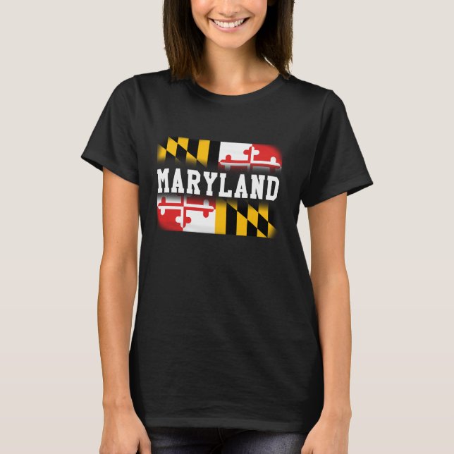 Maryland State Flag  Tee Shirt (Front)