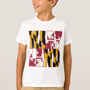 Maryland state flag text T-Shirt