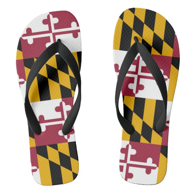 Maryland State Flag Thongs (Footbed)