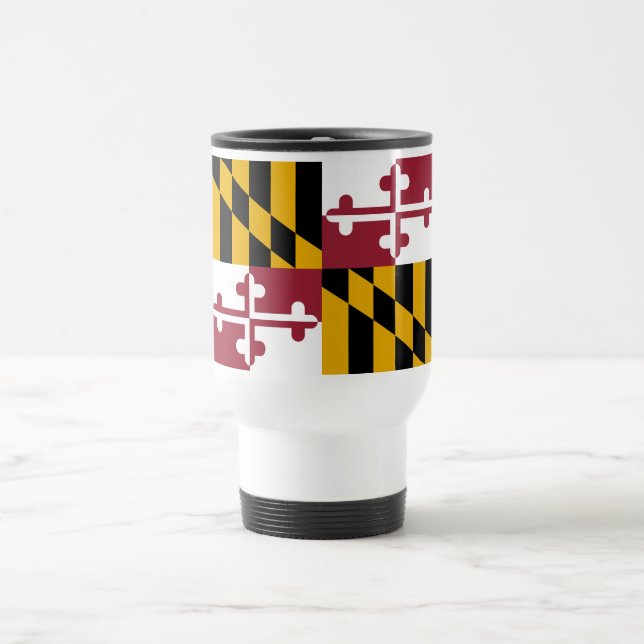 Maryland State Flag Travel Mug (Center)