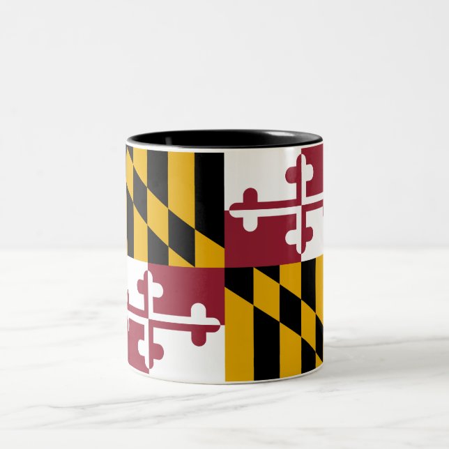 Maryland State Flag Two-Tone Coffee Mug (Center)