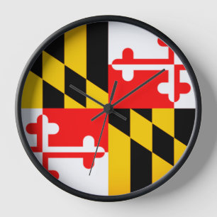 Maryland State Flag Wall Clock