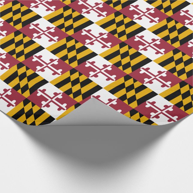 Maryland State Flag Wrapping Paper (Corner)