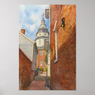 Maryland State House Alley Poster