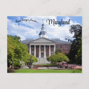 Maryland State House in Annapolis Maryland Postcar Postcard