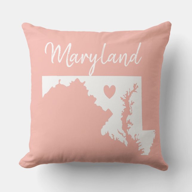 Maryland state map love home  cushion (Front)