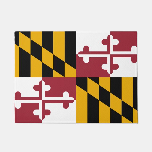 Maryland State & Maryland Flag /USA Doormat (Front)