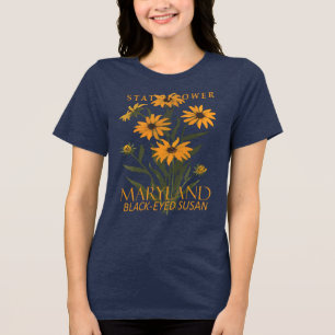 Maryland Territory Flower The Black-Eyed Susan Tri-Blend Shirt