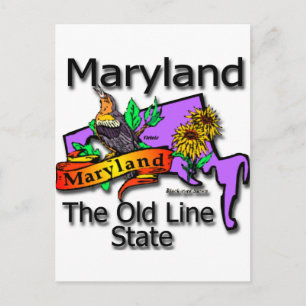 Maryland The Old State Line Bird Postcard