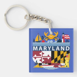 Maryland, United States of America Key Ring
