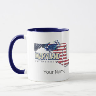 Maryland United States Retro State Map Vintage USA Mug