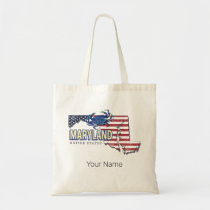 Maryland United States Retro State Map Vintage USA Tote Bag