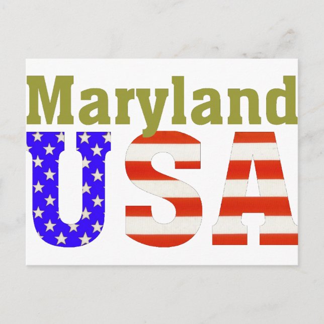 Maryland USA! Postcard (Front)