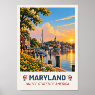 Maryland USA – Vintage Travel Poster