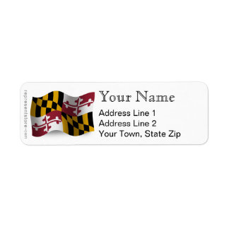 Maryland Waving Flag Return Address Label