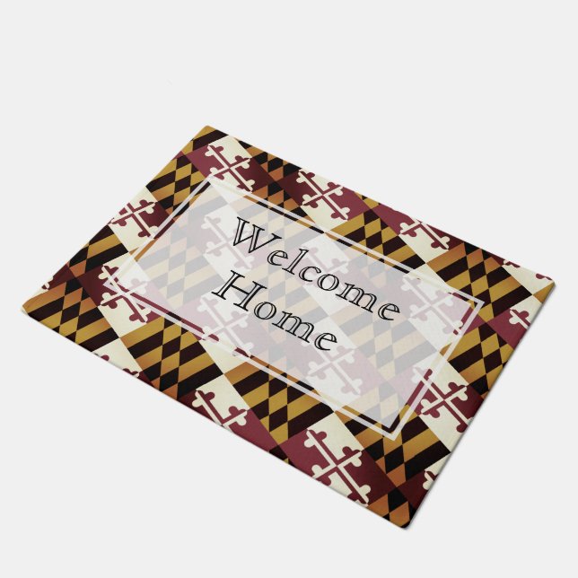 Maryland Welcome Home Doormat - Customisable (Angled)