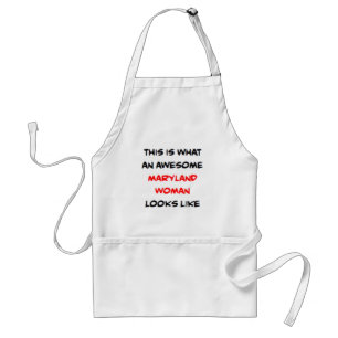 maryland woman, awesome standard apron