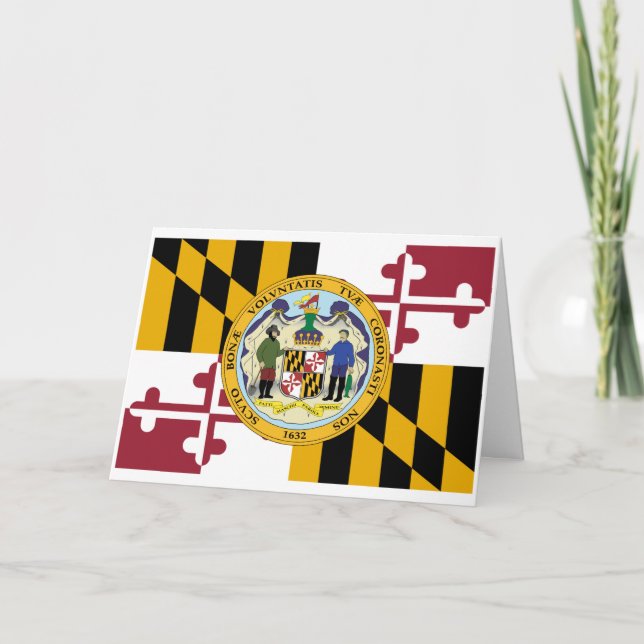 Marylander Flag & Seal Design, Flag of Maryland Card (Front)