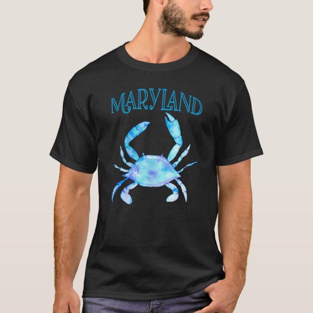 Marylands Beautiful Chesapeake Bay Blue Crab  Mary T-Shirt (Front)