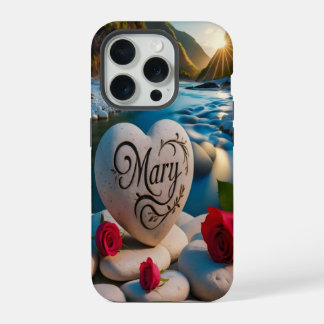 Mary's Heart in Mountain Valley iPhone 15 Pro Case