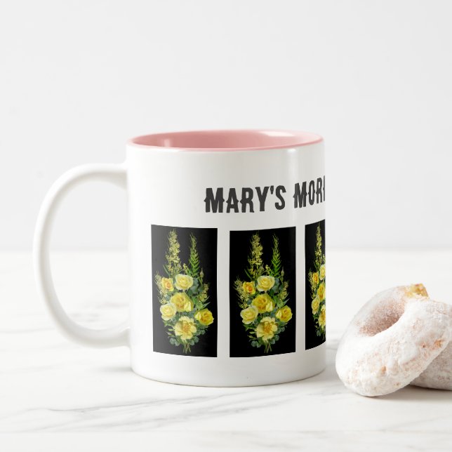 Mary's Morning Coffee Mug Personalised Custom Mug  (With Donut)