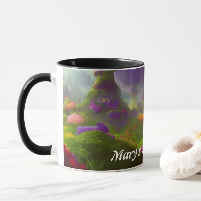 Mary's Morning Tea Personalised Customisable Mug (With Donut)