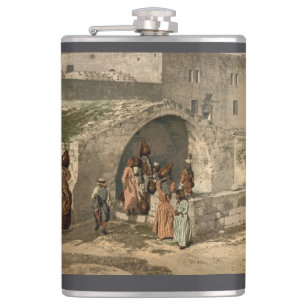 Mary's Well Bible Scene Hip Flask
