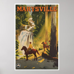 Marysville Australia Art Vintage Travel Poster