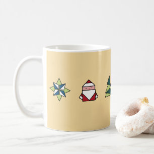Marzipan Origami Christmas Coffee Mug