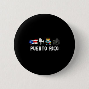 Más Fotos Puerto Rico Rican Flag Funny Sapo Concho 6 Cm Round Badge