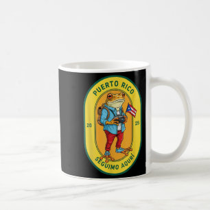 Más Fotos Puerto Rico Rican Flag Funny Sapo Concho Coffee Mug