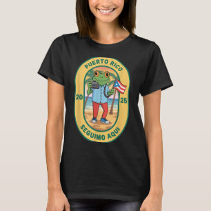 Más Fotos Puerto Rico Rican Flag Funny Sapo Concho T-Shirt