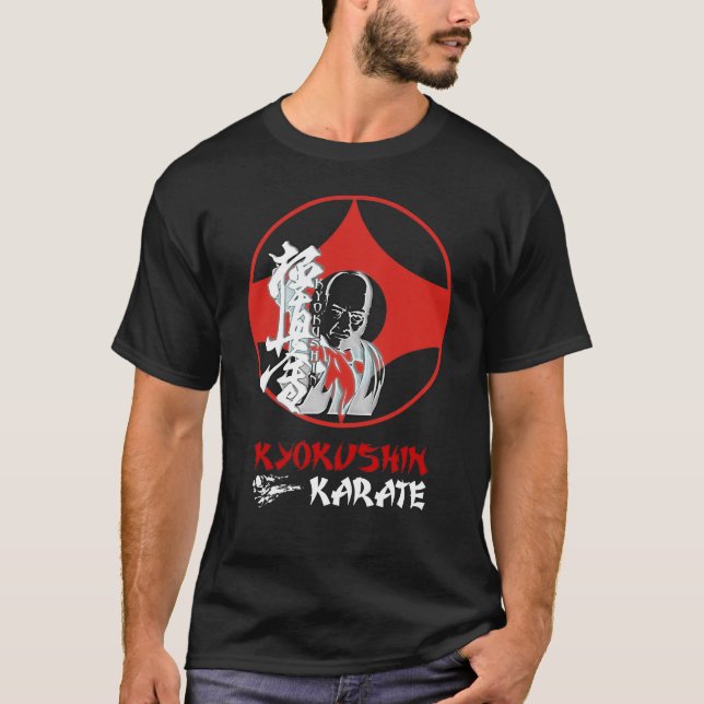Mas Oyama Kyokushin Karate emblem design T-Shirt (Front)