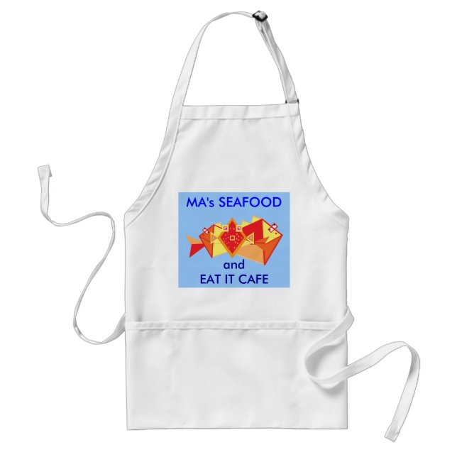 Ma's Seafood and Eat it Cafe Standard Apron (Front)