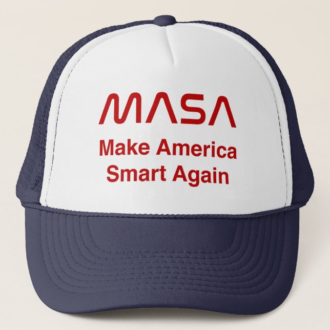 MASA - Make America Smart Again hat. Biden 2020 Trucker Hat (Front)