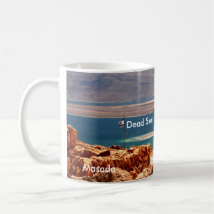 Masada, Dead Sea, Jordan photographic stamp Coffee Mug