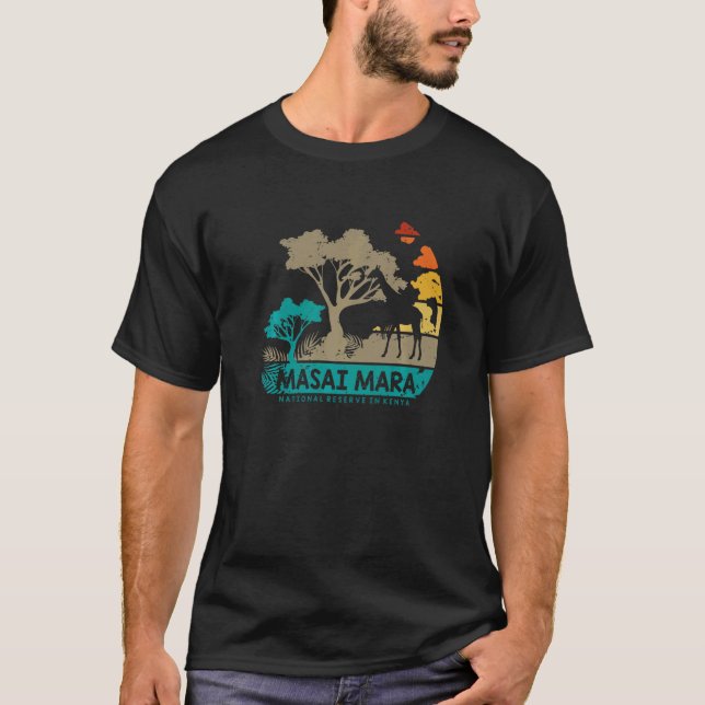 Masai Mara Safari National reserve Kenya Serengeti T-Shirt (Front)