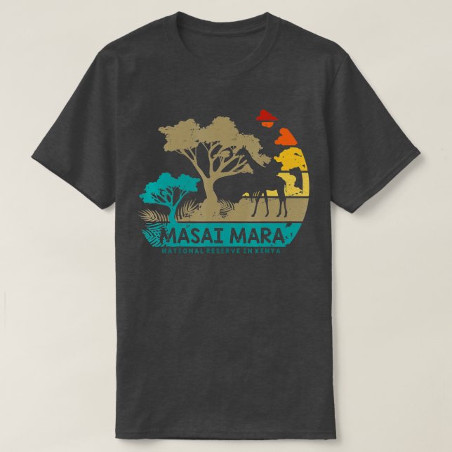 Masai Mara Safari National reserve Kenya Serengeti T-Shirt (Design Front)
