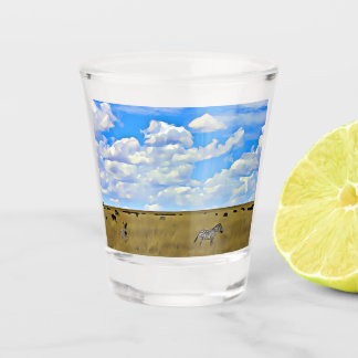 Masai Mara Zebra Shot Glass