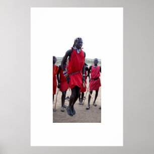 Masai warriors in Kenya Poster