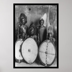 Masai Warriors Kenya, Africa 1920 Poster