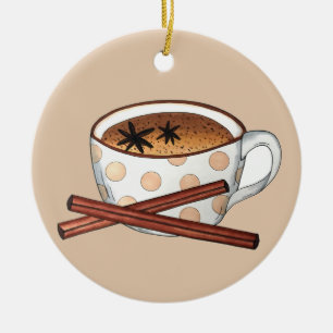 Masala Chai Teacup Indian Spiced Black Tea Cuppa Ceramic Ornament